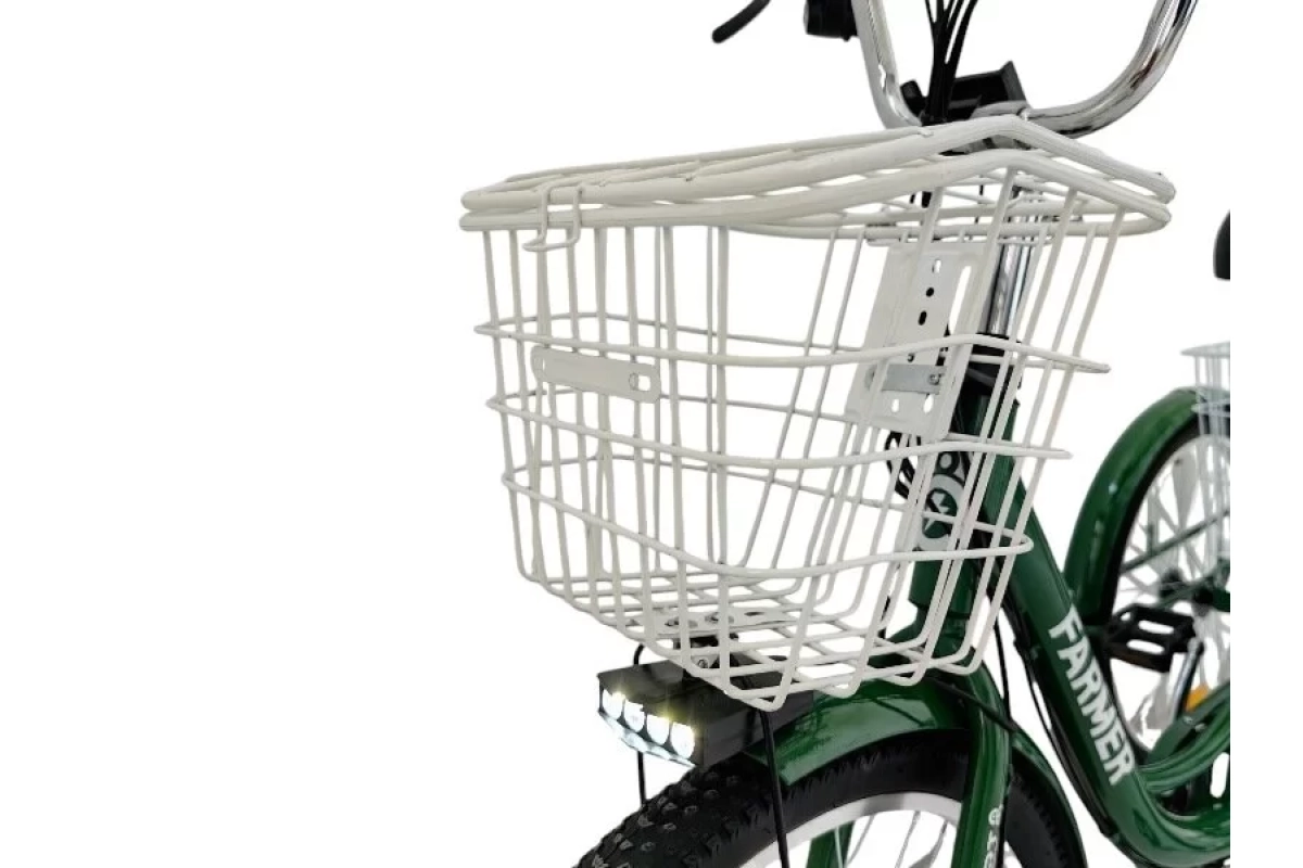 Трёхколёсный электровелосипед Smart8 Farmer зелёный