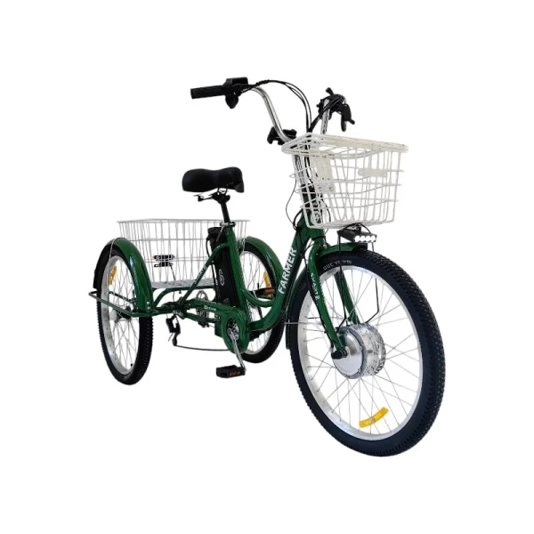 Трёхколёсный электровелосипед Smart8 Farmer зелёный