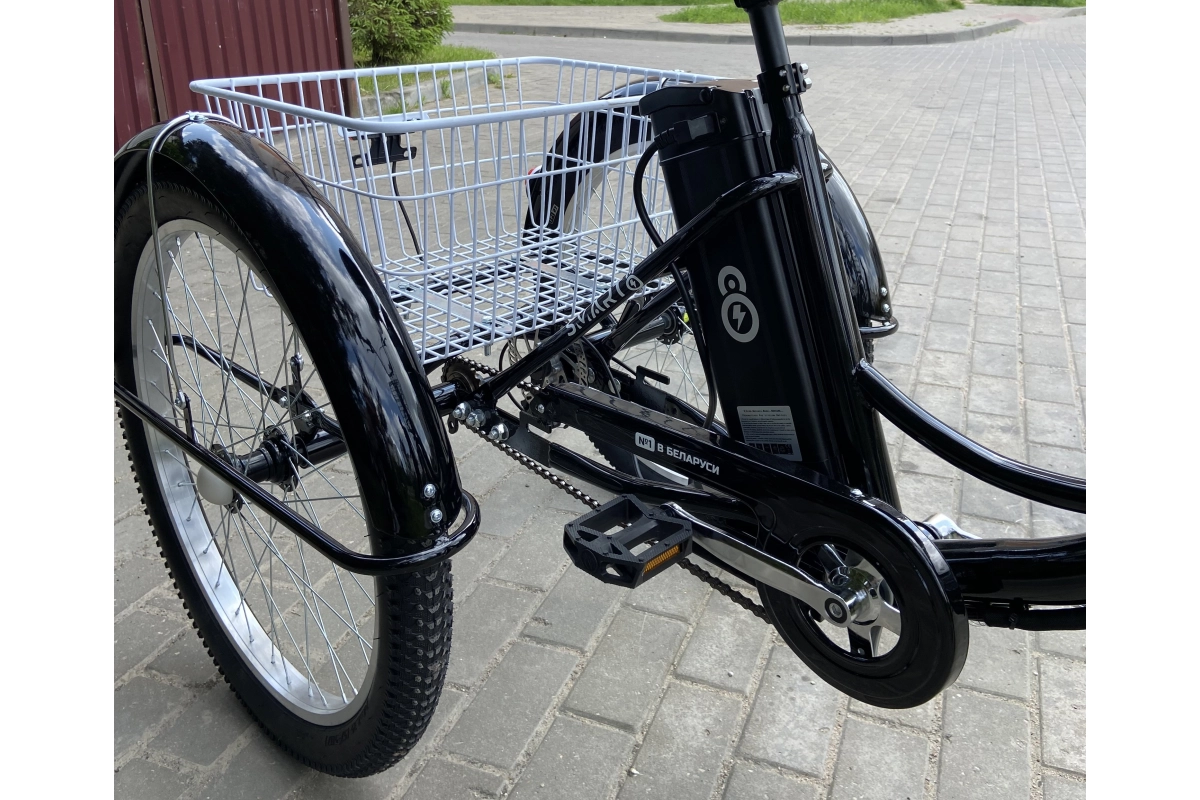 Трёхколёсный электровелосипед Smart8 Farmer чёрный
