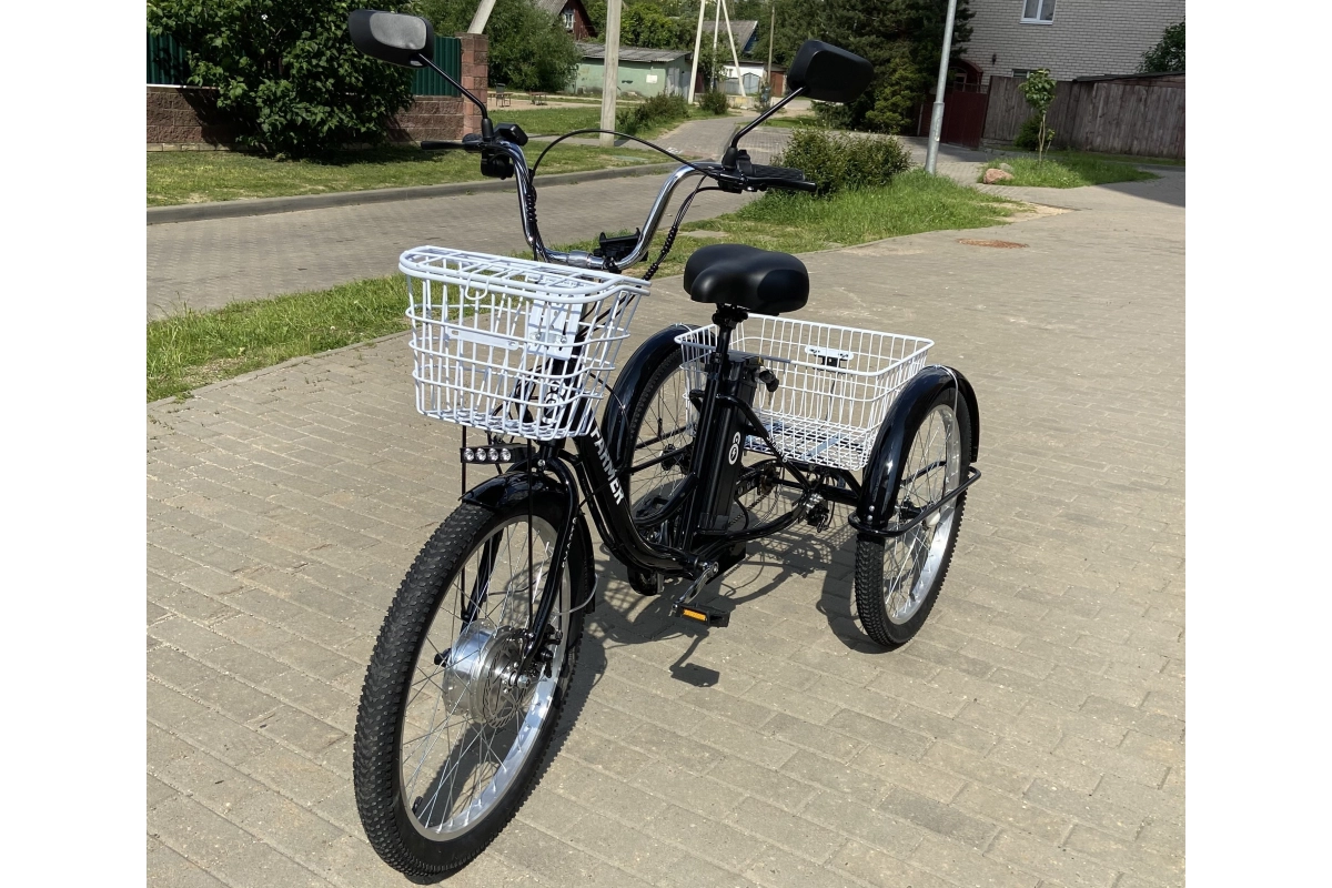 Трёхколёсный электровелосипед Smart8 Farmer чёрный