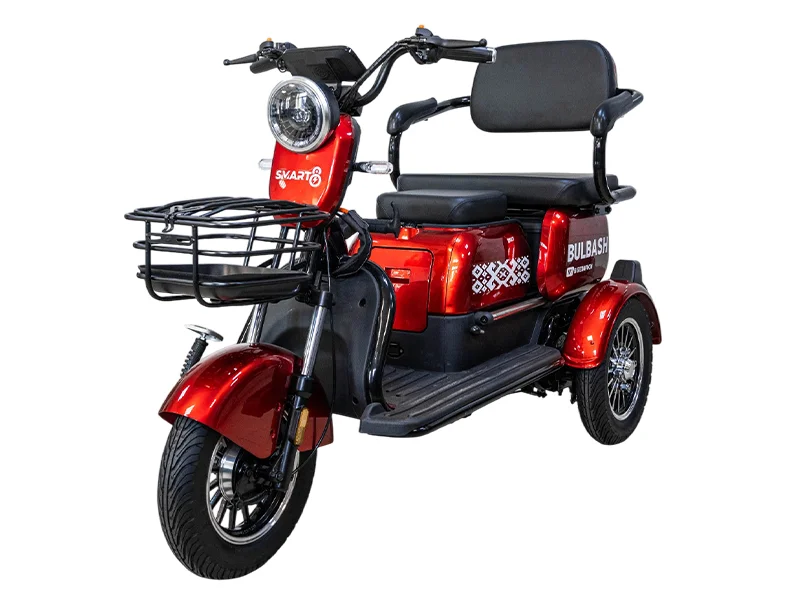 Электротрицикл Smart8 Bulbash красный