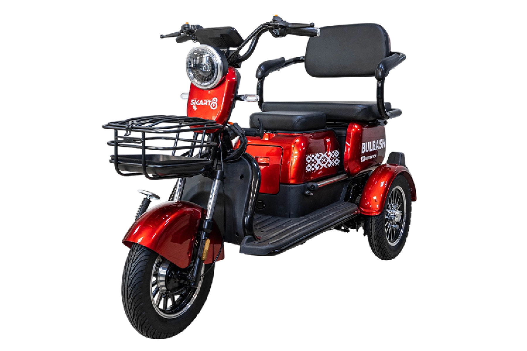 Электротрицикл Smart8 Bulbash S красный