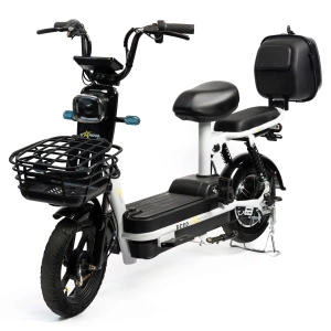  Электроскутер Nova EC-02 графит с задним кофром (без цепи)