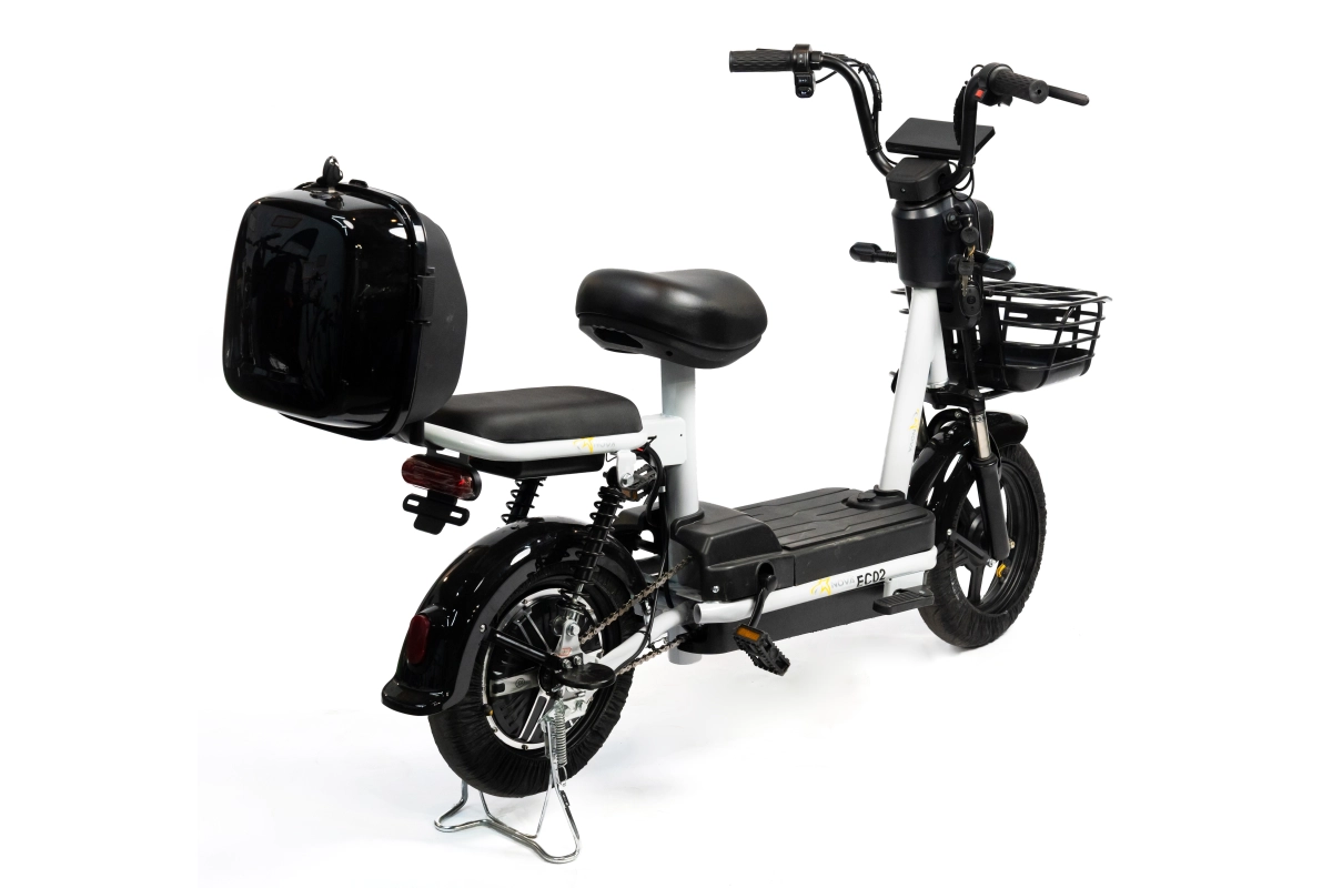  Электроскутер Nova EC-02 графит с задним кофром (без цепи)