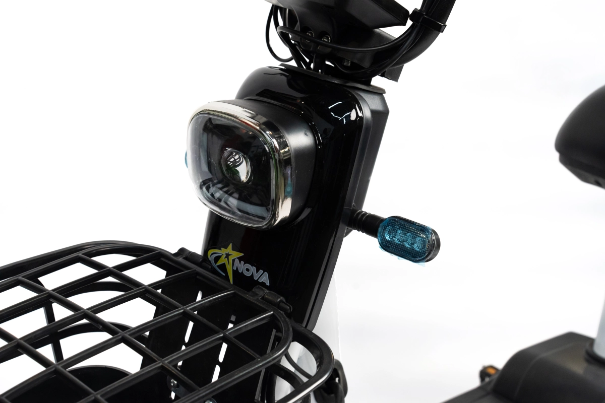  Электроскутер Nova EC-02 графит с задним кофром (без цепи)