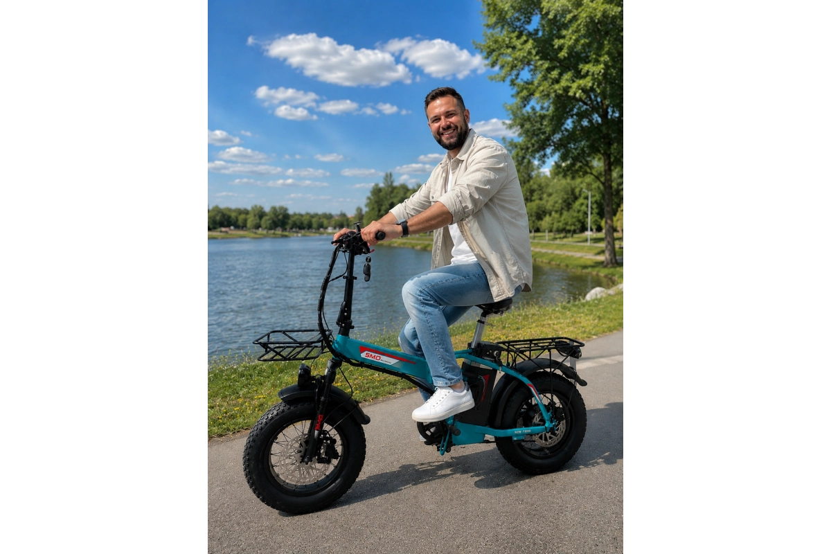 Электровелосипед SMD TANK NEW голубой