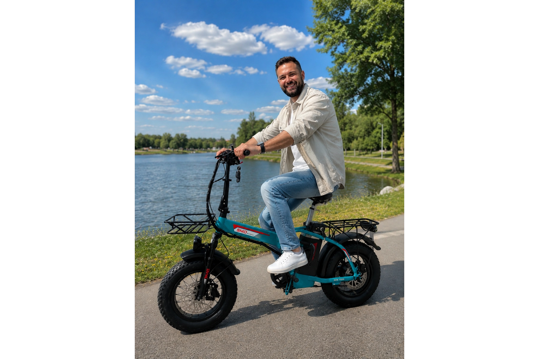 Электровелосипед SMD TANK NEW голубой