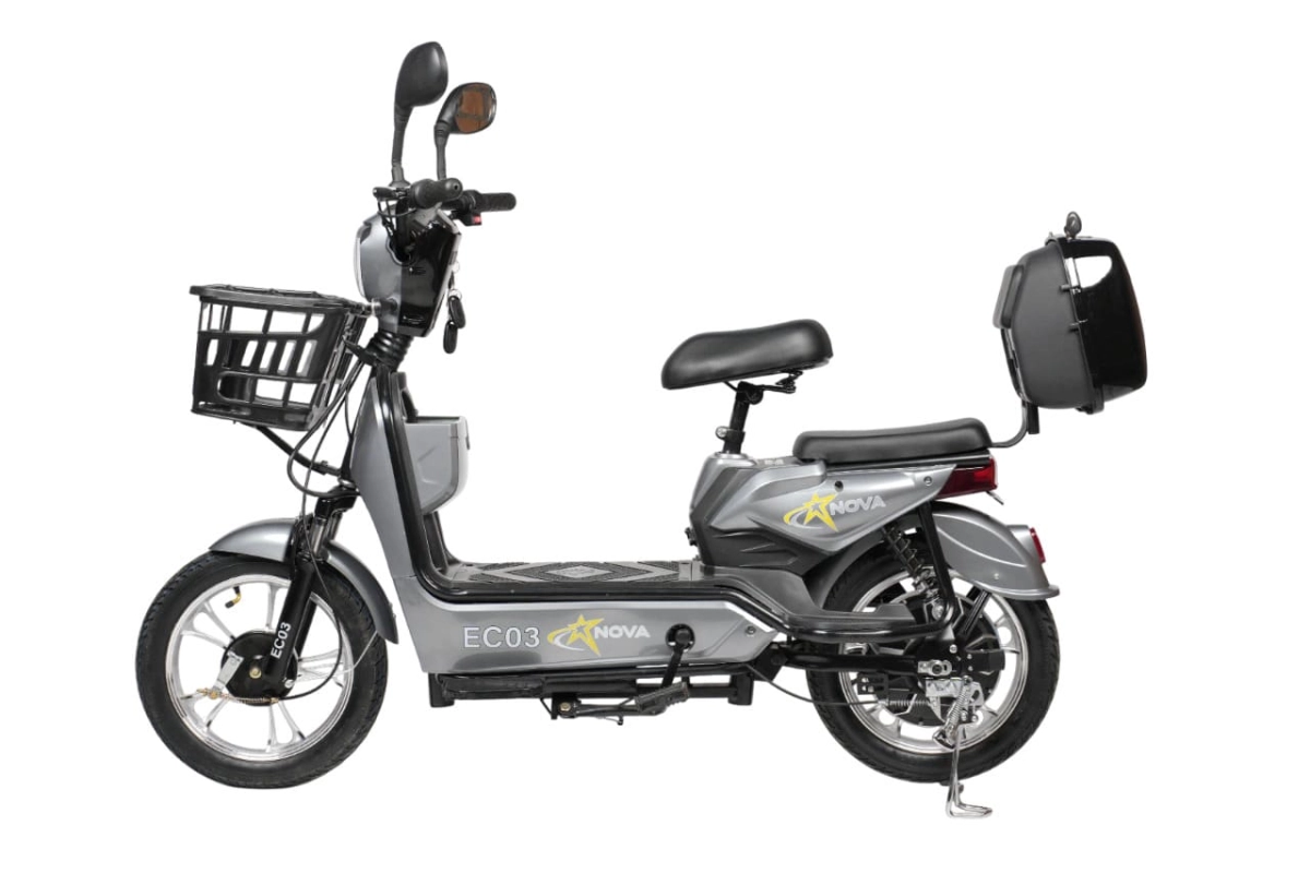  Электроскутер Nova EC-03 серый (без цепи)