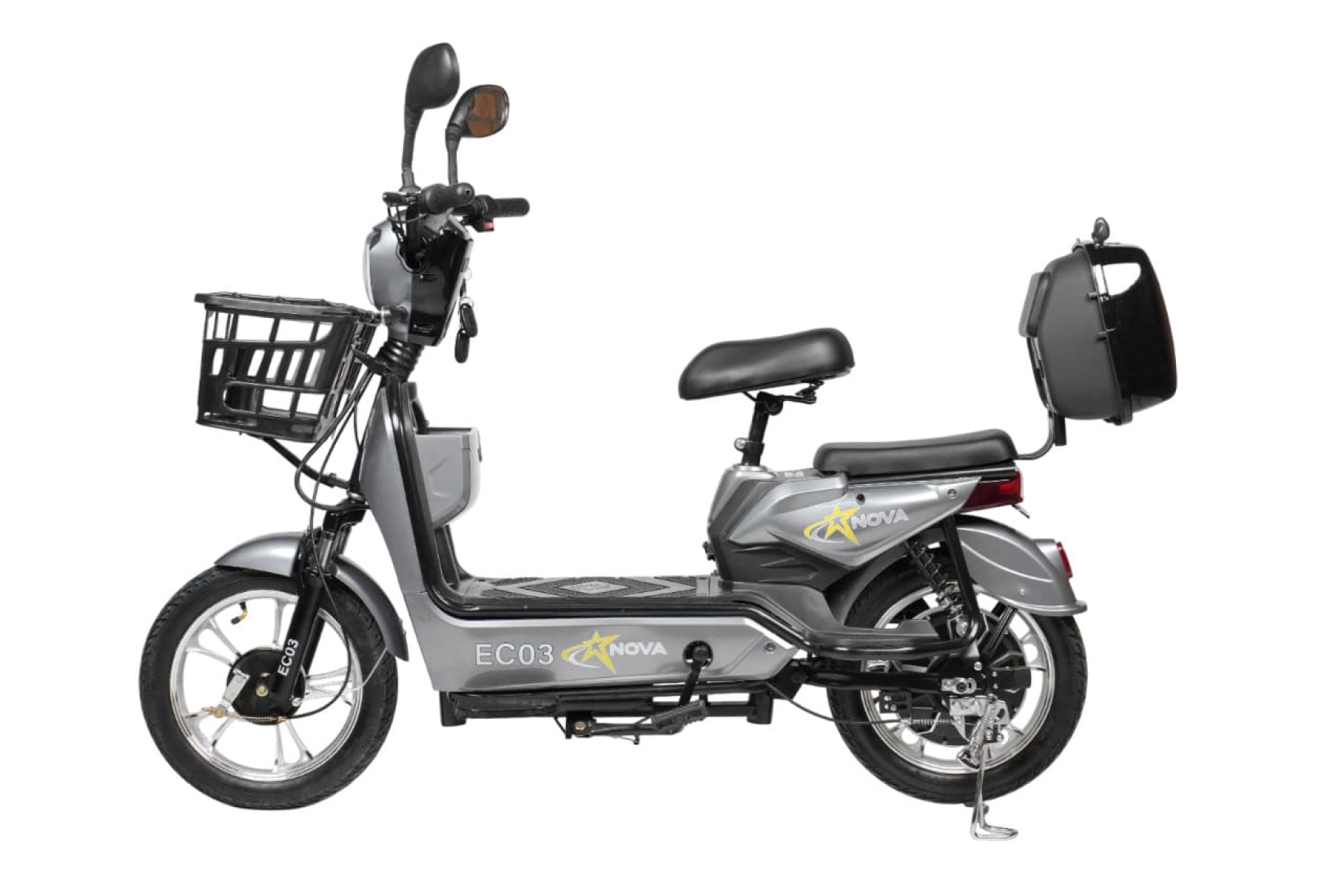  Электроскутер Nova EC-03 серый (без цепи)