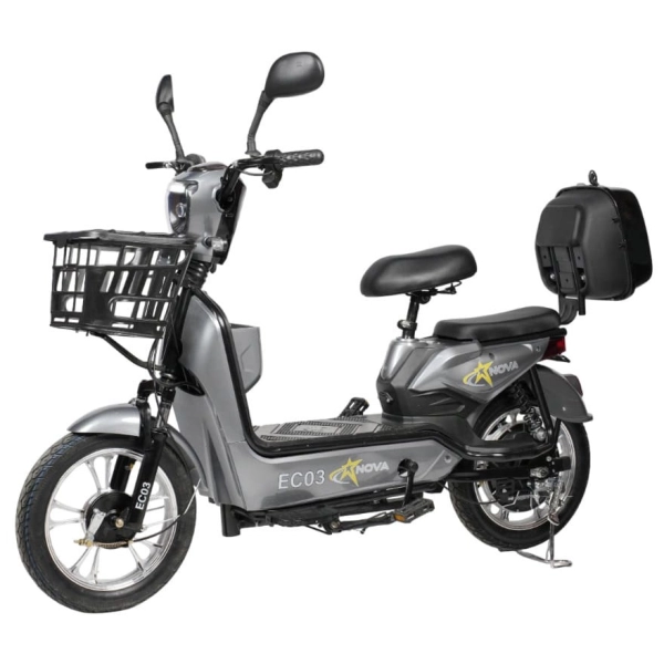  Электроскутер Nova EC-03 серый (без цепи)