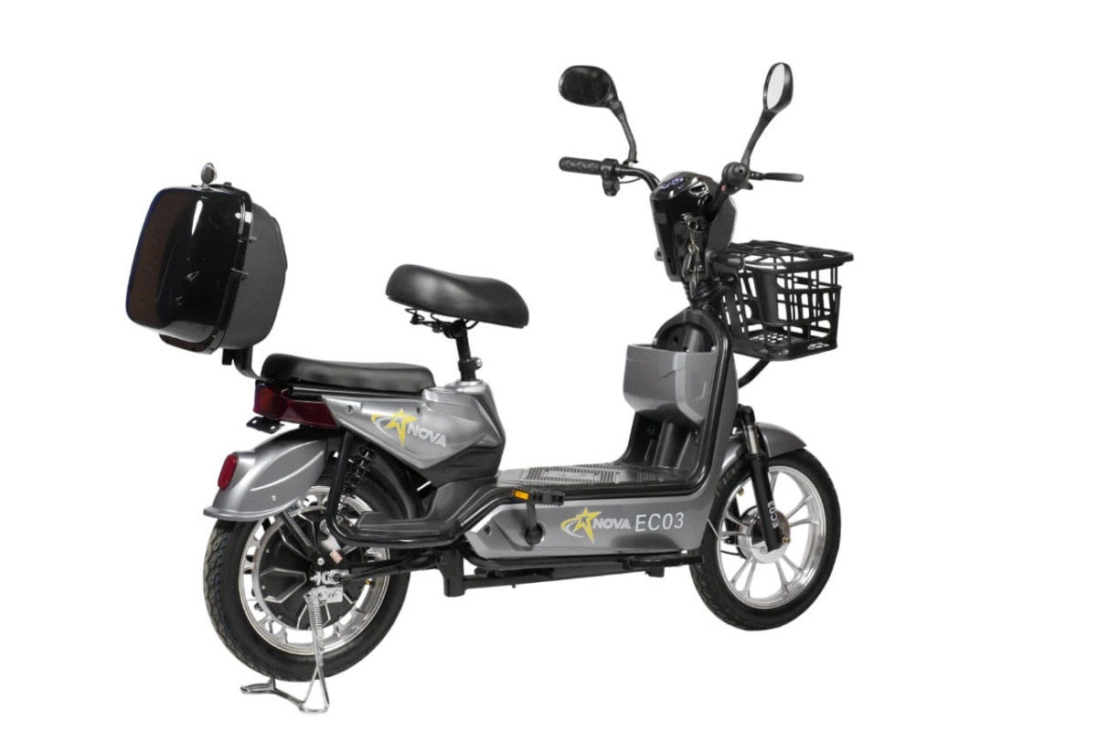  Электроскутер Nova EC-03 серый (без цепи)