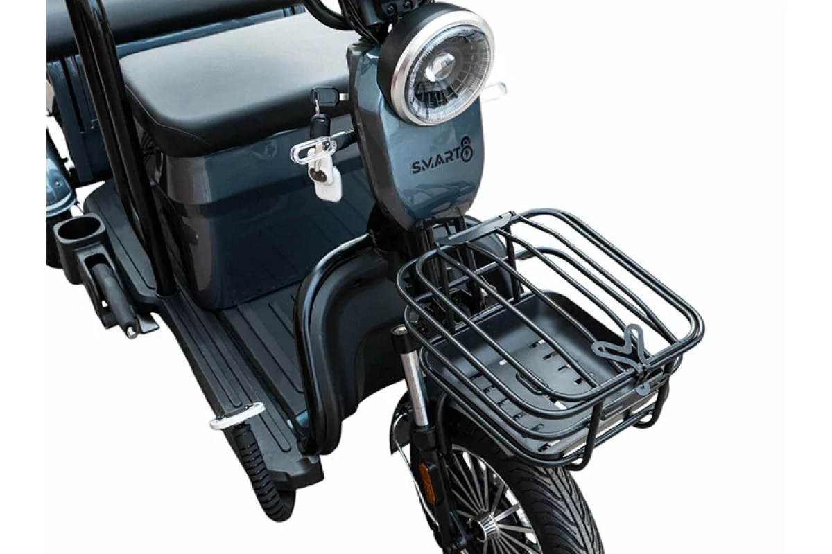 Электротрицикл Smart8 Bulbash Pro S серый