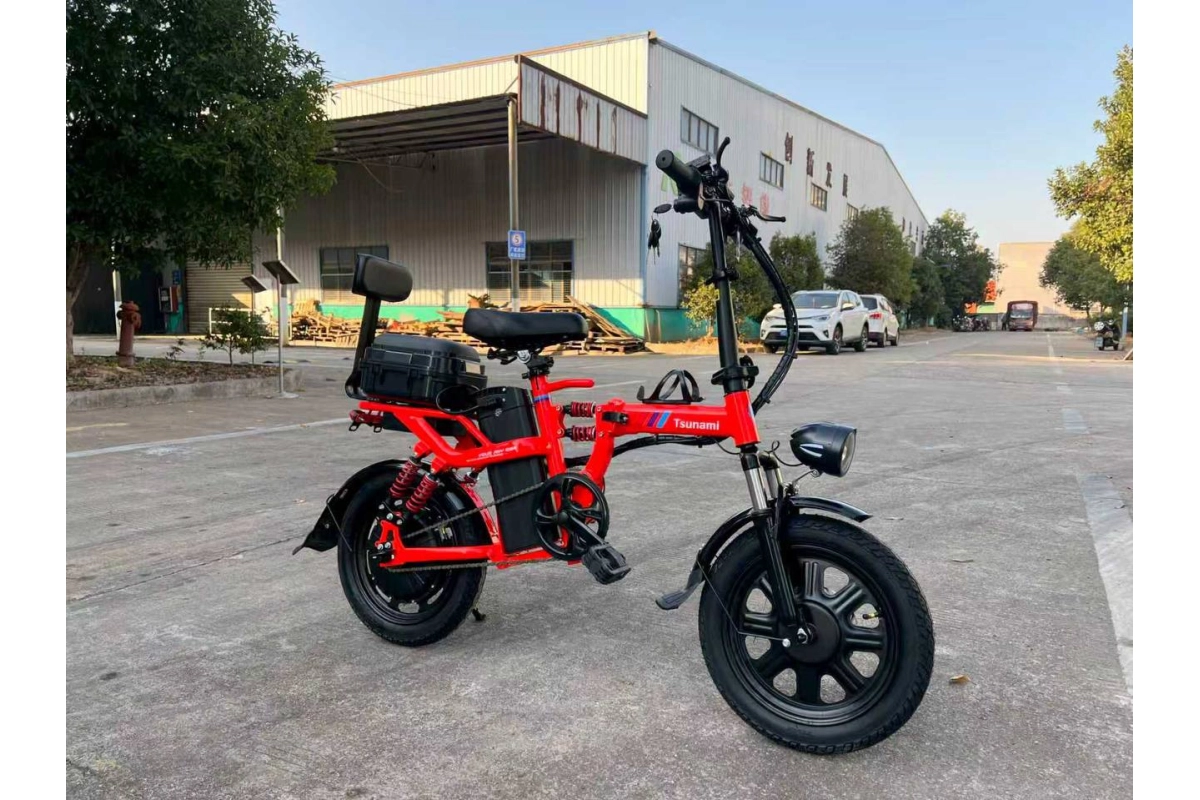 Электровелосипед складной Tsunami Panda красный