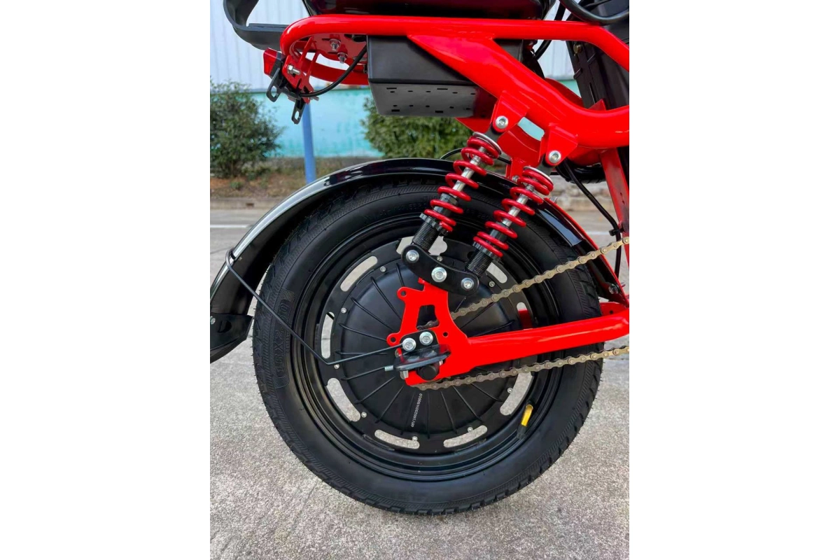 Электровелосипед складной Tsunami Panda красный