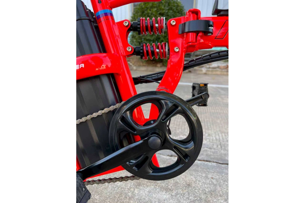 Электровелосипед складной Tsunami Panda красный