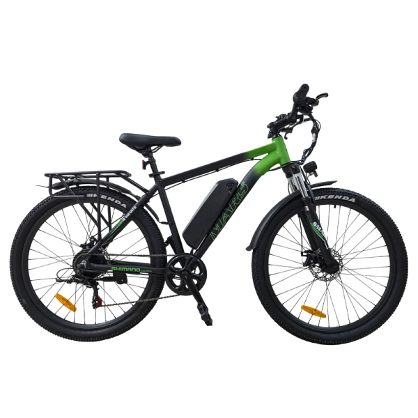 Электровелосипед Smart8 Mars чёрно-зелёный