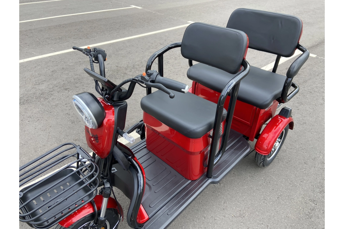 Электротрицикл Smart8 Bulbash Pro S красный