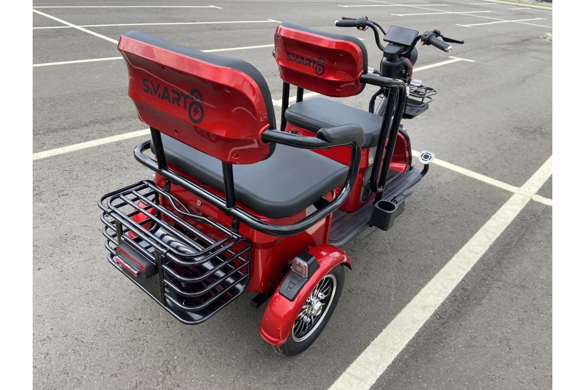 Электротрицикл Smart8 Bulbash Pro S красный