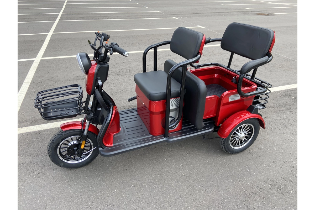 Электротрицикл Smart8 Bulbash Pro S красный