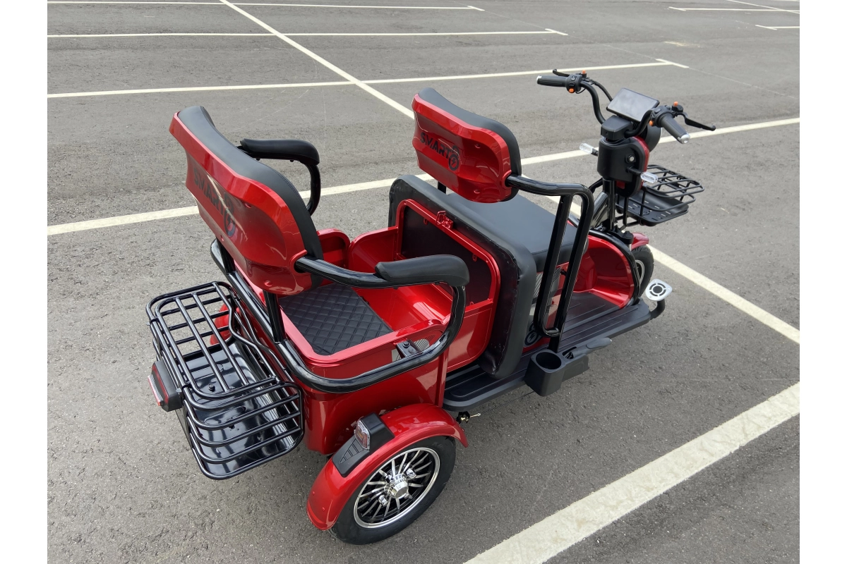 Электротрицикл Smart8 Bulbash Pro S красный