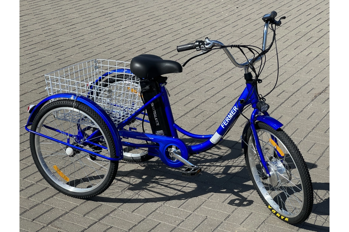 Трёхколёсный электровелосипед SmartBalance Fermer синий (2024)