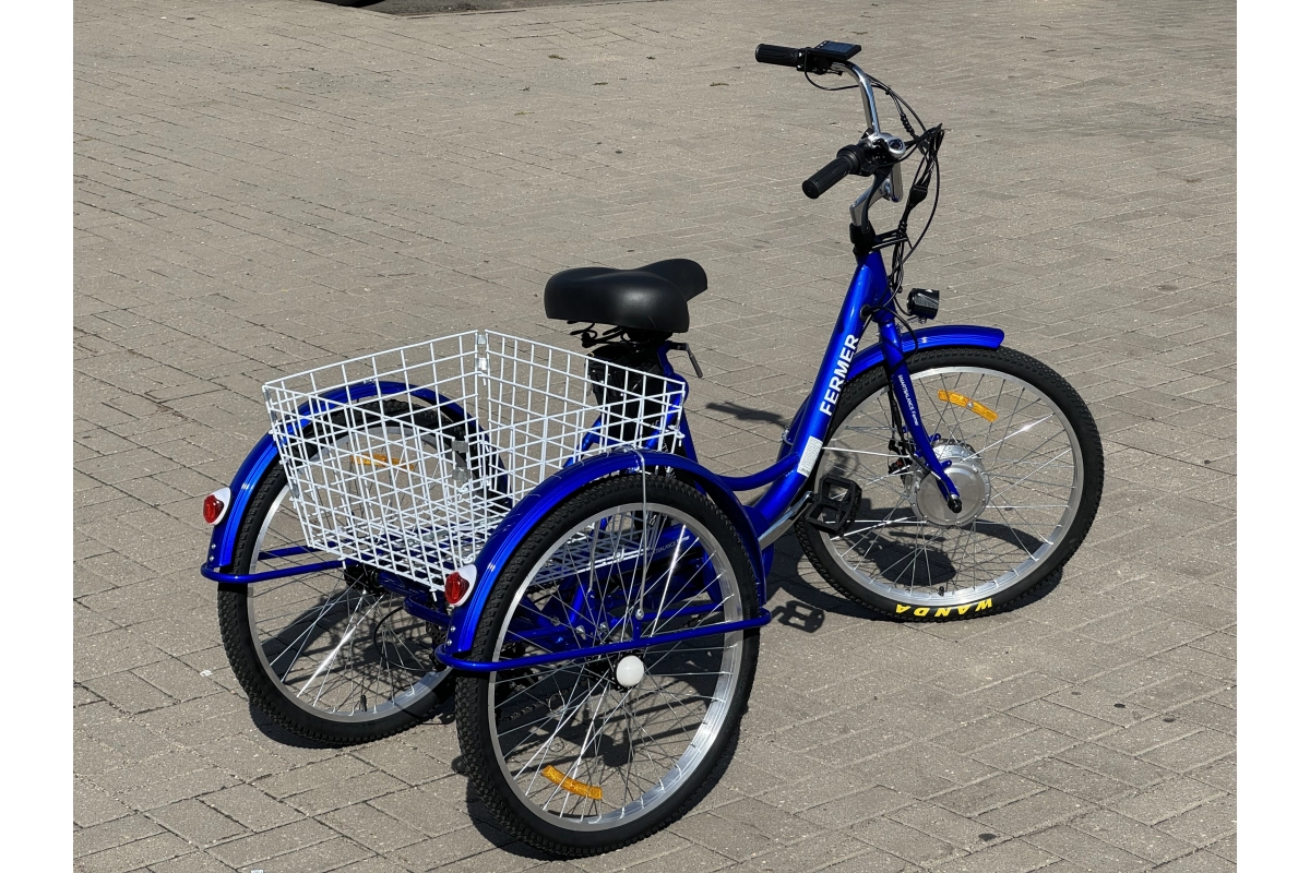 Трёхколёсный электровелосипед SmartBalance Fermer синий (2024)