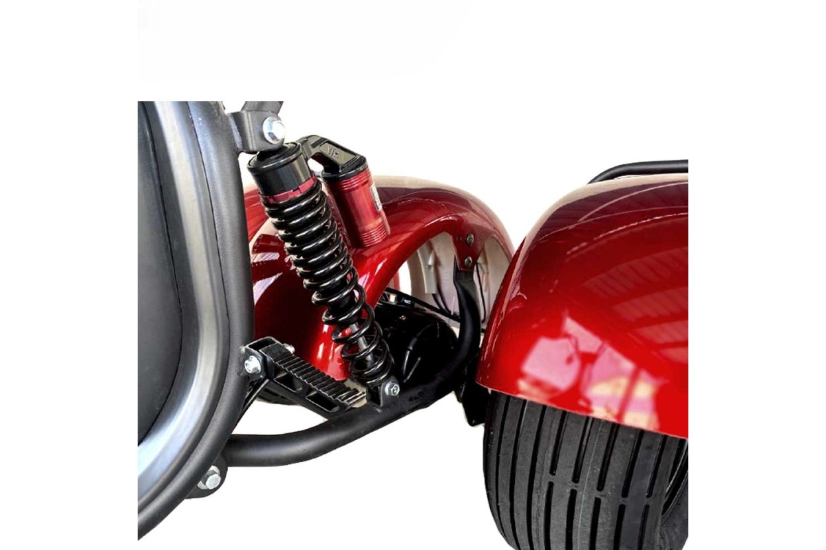 Трёхколёсный электроскутер YAKAMA AP-H0006B красный