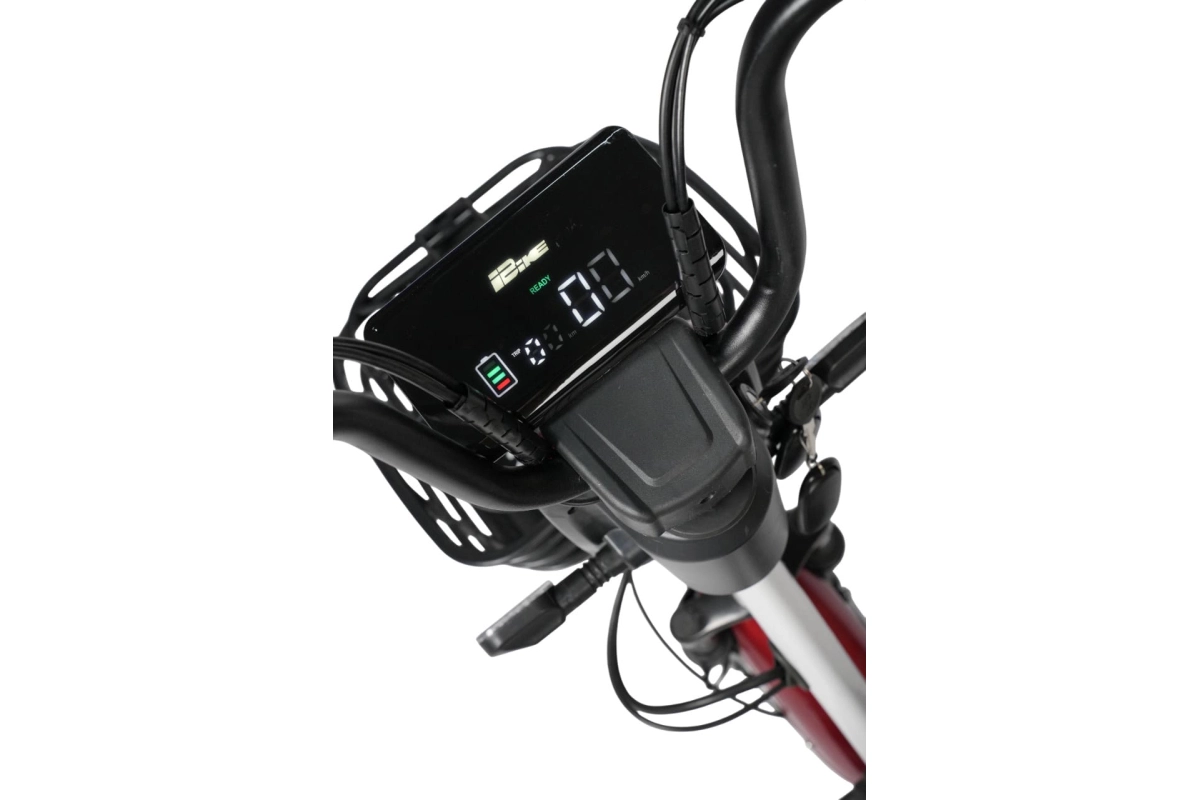  Электроскутер Nova EC-02 красный с задним кофром (без цепи)