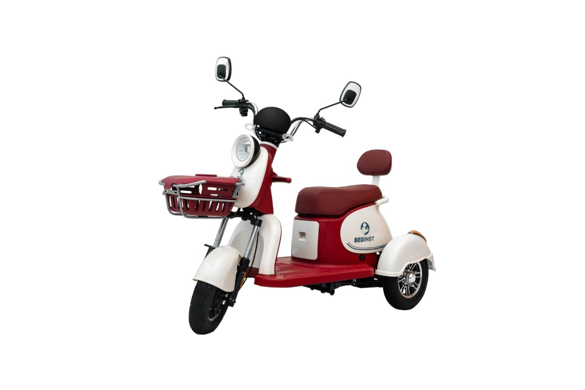 Электрический трицикл BegiMot Trio Elegance красно-белый