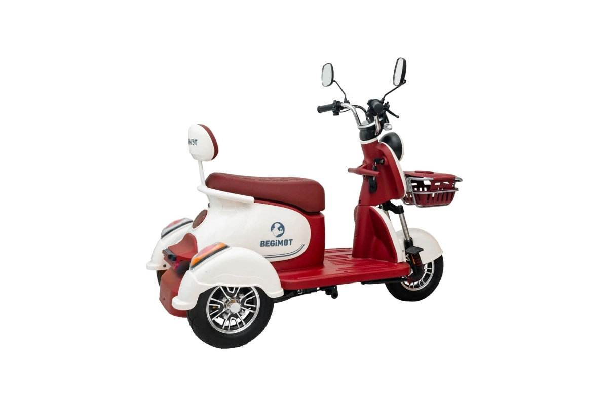 Электрический трицикл BegiMot Trio Elegance красно-белый
