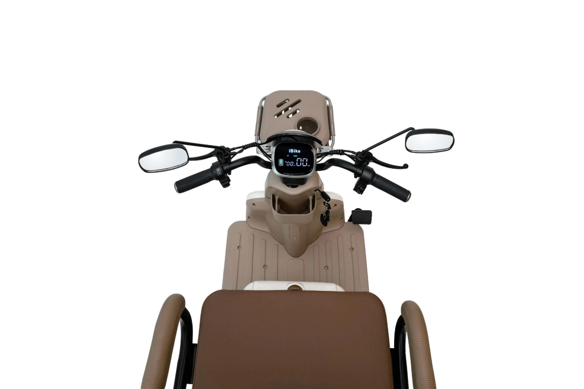 Электрический трицикл BegiMot Trio Classic коричнево-белый