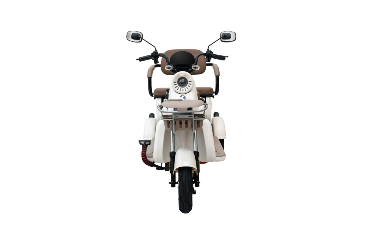 Электрический трицикл BegiMot Trio Classic коричнево-белый
