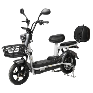  Электроскутер Nova EC-02 серый с задним кофром (без цепи)