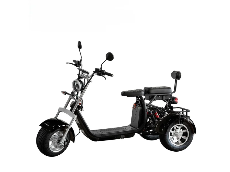 Трёхколёсный электроскутер YAKAMA AP-H0003G чёрный